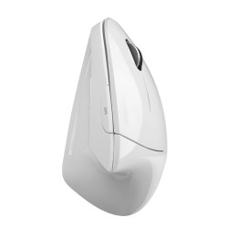 Mysz bezprzewodowa Perixx PERIMICE-813 W optyczna wertykalna pionowa prawa biała RF + BLUETOOTH