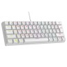 Klawiatura przewodowa Rampage PLOWERK60 gamingowa mechaniczna Blue Switch Rainbow LED biała