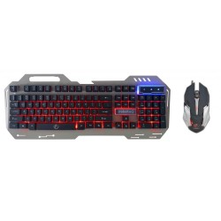 Zestaw przewodowy klawiatura + mysz Rebeltec INTERCEPTOR 2 Gaming USB szary metal