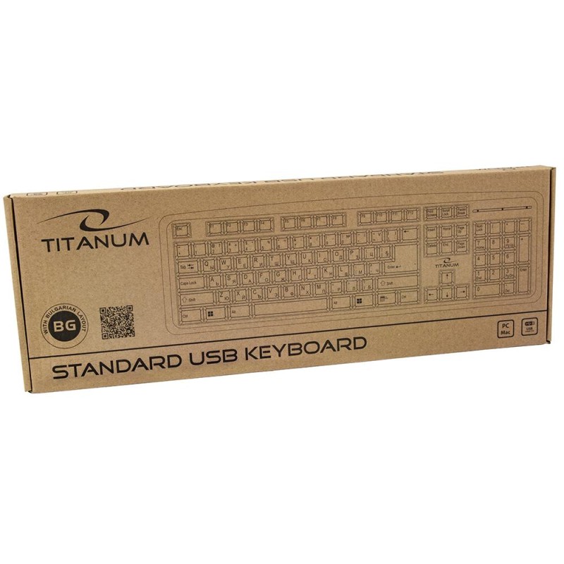 Klawiatura przewodowa Titanum TK101BG BULGARIAN USB czarna