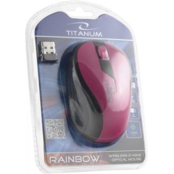 Mysz bezprzewodowa Titanum RAINBOW TM114P optyczna różowa