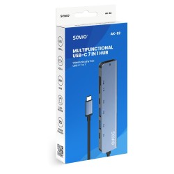 Hub USB-C SAVIO AK-82 7w1