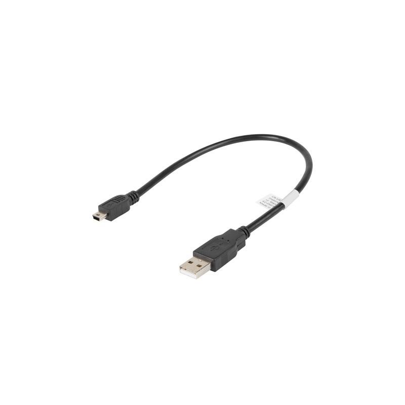 Kabel USB 2.0 Lanberg mini AM-BM5P(CANON) 0,3m czarny