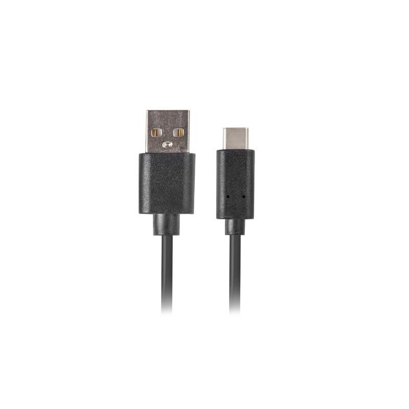 Kabel USB 2.0 Lanberg Type-C(M) - AM 1m czarny QC 3.0