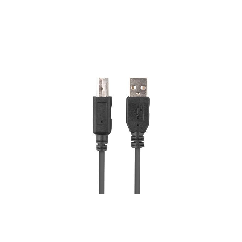 Kabel USB 2.0 Lanberg USB-A(M)- USB-B(M) 1,8m czarny ferryt box