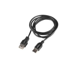 Przedłużacz USB-A Lanberg M/F 2.0 1.8m czarny box