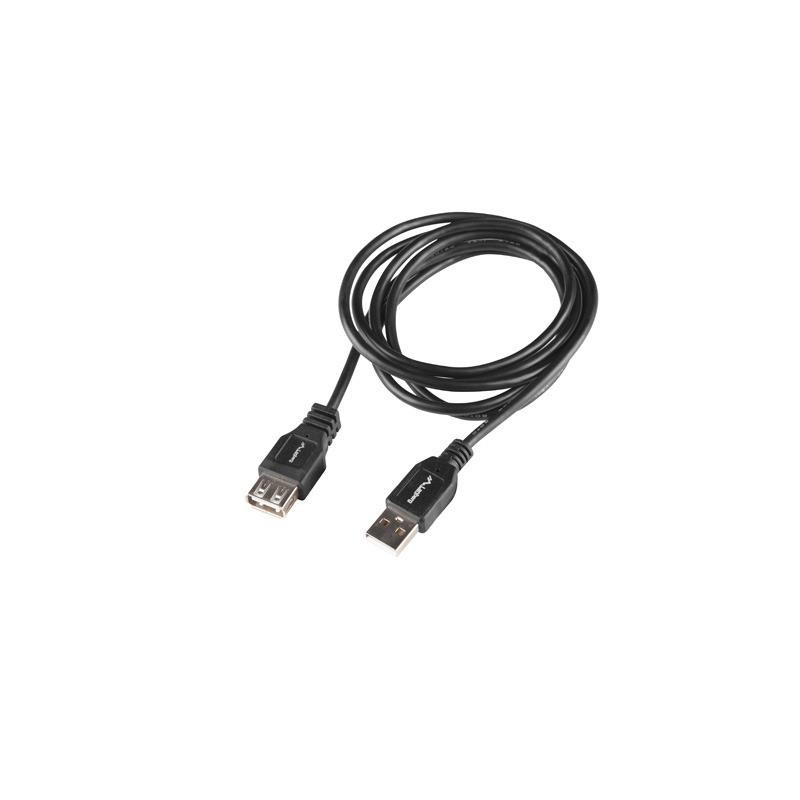 Przedłużacz USB-A Lanberg M/F 2.0 1.8m czarny box