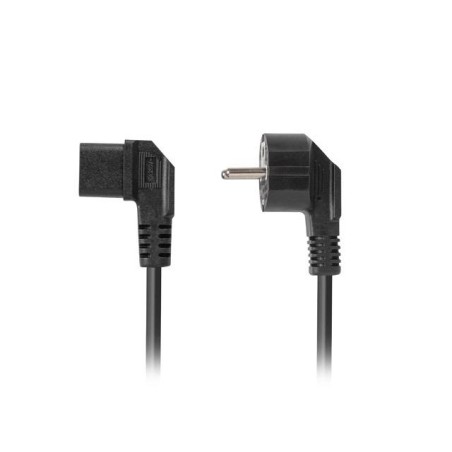 Kabel zasilający Lanberg CEE 7/7 - IEC 320 C13 kątowy 3m VDE czarny