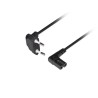 Kabel zasilający Lanberg CEE 7/16 - IEC 320 C7 EURO (radiowy) 1,8m kątowy VDE czarny