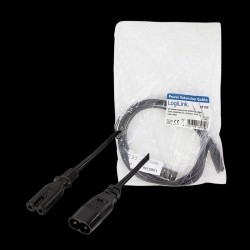 Przedłużacz kabla zasilającego LogiLink CP129 IEC C8 C7 czarny 2m