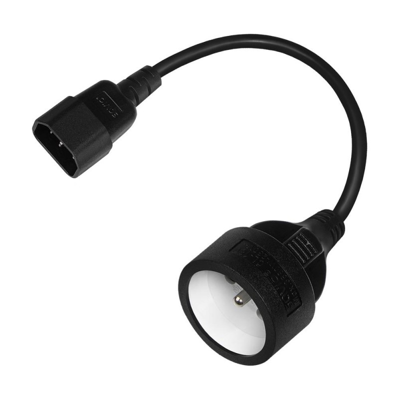 Adapter zasilania Savio CL-180 IEC C14 - CEE 7/5 (E) 0,15m