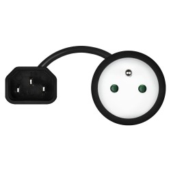 Adapter zasilania Savio CL-180 IEC C14 - CEE 7/5 (E) 0,15m