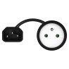 Adapter zasilania Savio CL-180 IEC C14 - CEE 7/5 (E) 0,15m