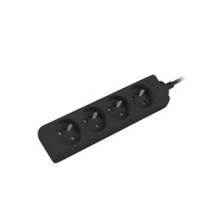 Listwa przedłużacz Lanberg 1m UPS czarna 4x 230V PL