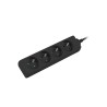 Listwa przedłużacz Lanberg 1m UPS czarna 4x 230V PL