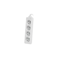Listwa przedłużacz Lanberg 1,5m biała 4x 230V PL, kabel wykonany z pełnej miedzi