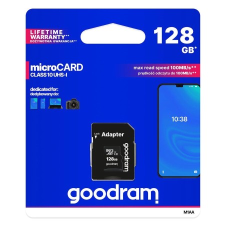 Karta pamięci microSDXC GOODRAM 128GB M1AA-1280R12 cl 10 UHS-I + adapter