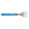 Kabel teleinformatyczny instalacyjny DIGITUS kat.6A, S/FTP, Eca, drut, AWG 23/1, LSOH, 100m, niebieski, ofoliowany
