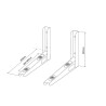 Uchwyt wspornik Maclean MC-621 do klimatyzatora do 100kg, komplet