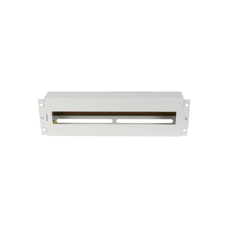 Panel dystrybucji napięć Lanberg 19" 3U z szyną DIN TS-35 szary