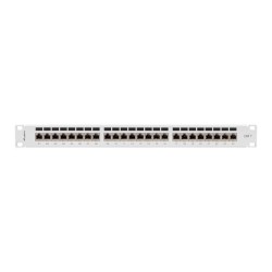 Patch panel Lanberg 24 port 1U kat.7 ekranowany szary