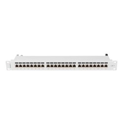 Patch panel Lanberg 24 port 1U kat.7 ekranowany szary