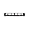 Patch panel pusty Lanberg 12 port 1U 10" z organizerem do modułów keystone czarny