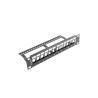 Patch panel pusty Lanberg 12 port 1U 10" z organizerem do modułów keystone czarny