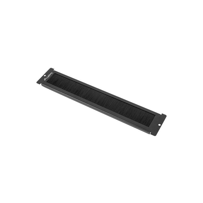 Panel szczotkowy Lanberg AK-1106-B do szafy 19" stojącej FF01 Z LCD montowany w przepustach kablowych czarny