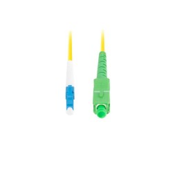 Patchcord światłowodowy Lanberg SM LC/UPC-SC/APC SIMPLEX 3.0MM LSZH G657A1 1m żółty