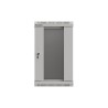 Szafa instalacyjna Rack Lanberg Wisząca 10" 9U 300x300 Drzwi Przeszklone (flat pack) Szara