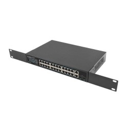 Switch niezarządzalny Lanberg 24x 1Gb PoE+/2x Gb 2x SFP Rack 19" Gigabit Ethernet 360W