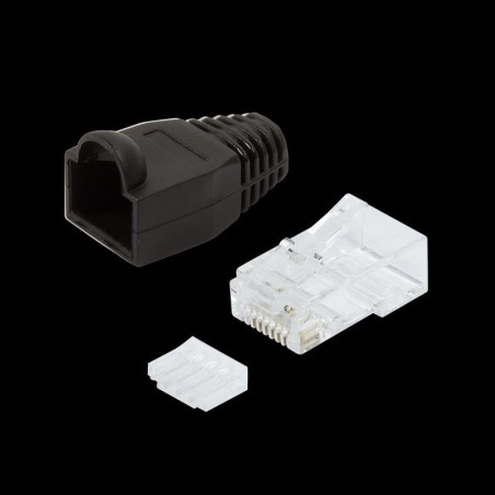 Wtyk RJ45 CAT.6 UTP LogiLink MP0024 z osłonką, szary 100szt