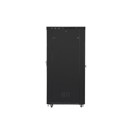 Szafa instalacyjna Rack stojąca 19" 42U 800x1200 czarna drzwi szklane LCD Lanberg (flat pack)