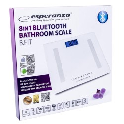 Waga łazienkowa Esperanza EBS016W 8w1 Bluetooth B.Fit cyfrowa analityczna biała
