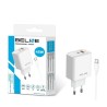 Ładowarka sieciowa Beline 45W 1xUSB-C + 1xUSB GaN PD 3.0 QC 3.0 + kabel USB-C/USB-C - biała