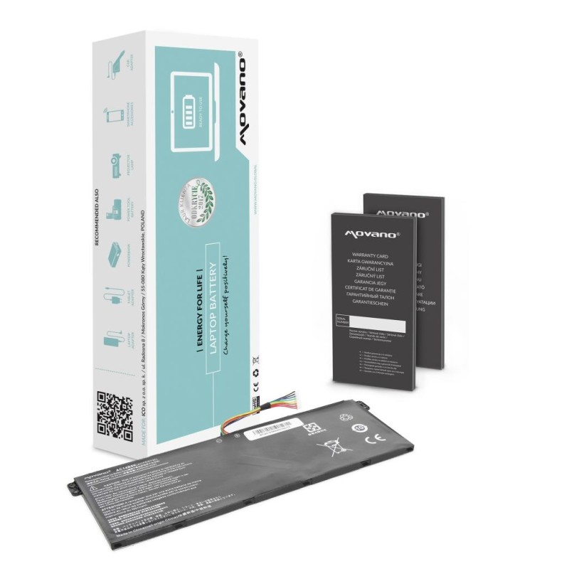 Bateria Movano do notebooka Acer Aspire E3-111, V5-122, AC14B3K, AC14B7K, AC14B8K (15.2V) (3600 mAh)