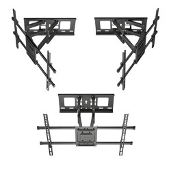 Uchwyt do TV Maclean MC-789, max VESA 600x400, 32-85", 60kg, reg.kąta w pionie i poziomie, profil 65-390mm, czarny