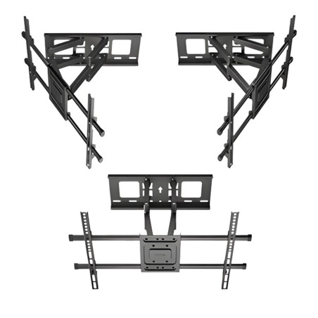 Uchwyt do TV Maclean MC-789, max VESA 600x400, 32-85", 60kg, reg.kąta w pionie i poziomie, profil 65-390mm, czarny