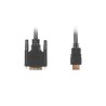 Kabel adapter Lanberg HDMI(M) - DVI-D(M)(18+1) 0,5m Single Link pozłacane styki czarny