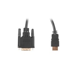 Kabel adapter Lanberg HDMI(M) - DVI-D(M)(24+1) 1,8m Dual Link pozłacane styki 4K 30 Hz czarny
