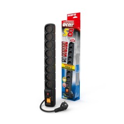 Listwa przeciwprzepięciowa Acar S8 5m czarna automat