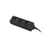 Listwa przedłużacz Lanberg 1,5m czarna 3x 230V PL, kabel wykonany z pełnej miedzi