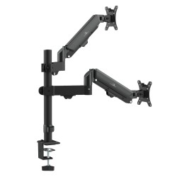 Uchwyt na 2 monitory Maclean MC-136, sprężyna gazowa, 17"-32", 2-10kg, czarny