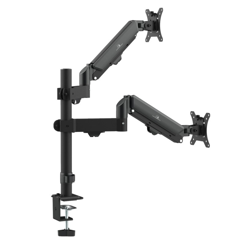 Uchwyt na 2 monitory Maclean MC-136, sprężyna gazowa, 17"-32", 2-10kg, czarny