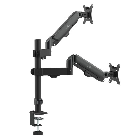 Uchwyt na 2 monitory Maclean MC-136, sprężyna gazowa, 17"-32", 2-10kg, czarny