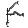 Uchwyt na 2 monitory Maclean MC-136, sprężyna gazowa, 17"-32", 2-10kg, czarny