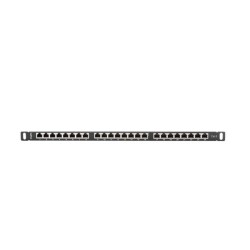 Patch panel Lanberg PPS6-0024-B 24 port 0.5U kat.6 ekranowany czarny