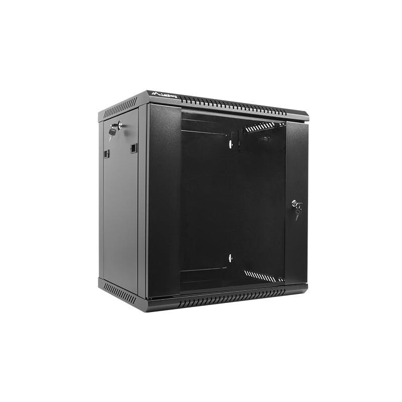 Szafa instalacyjna Rack wisząca 19" 12U 600x450 czarna Lanberg (flat pack)