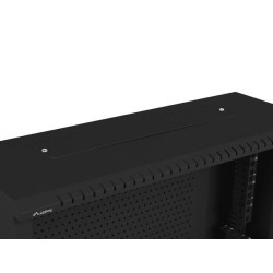 Szafa instalacyjna Lanberg rack wisząca 19" 4U+3U 540x200 niskoprofilowa czarna (złożona)